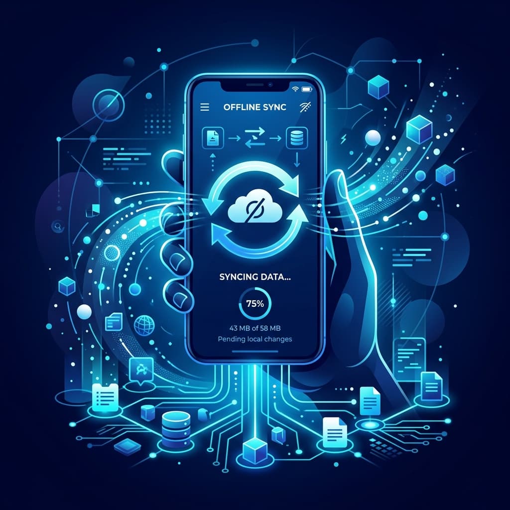 Mobile syncing illustration